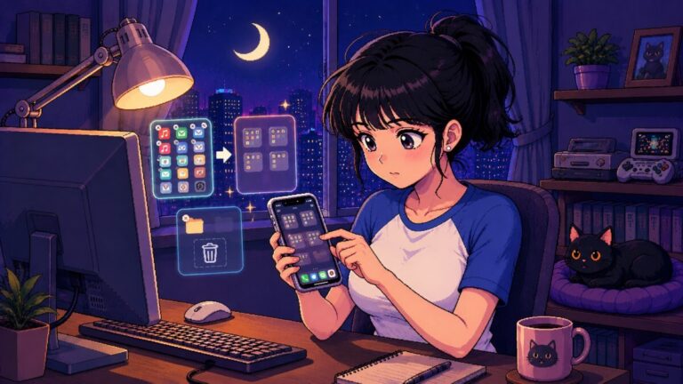 앱이 정리된 스마트폰 홈 화면
